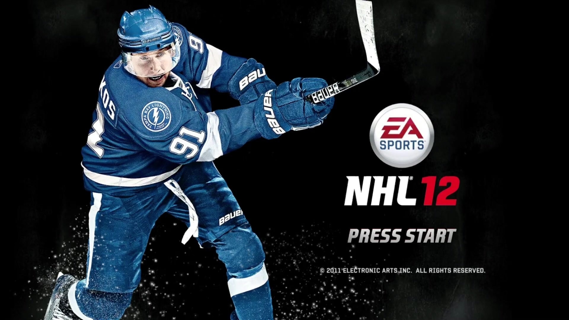NHL 12 title screen for Xbox 360